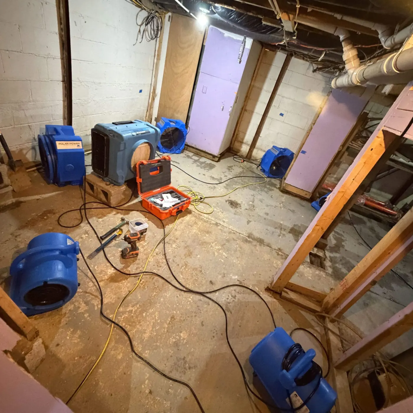 IICRC certified drying setup in Boone County, IN